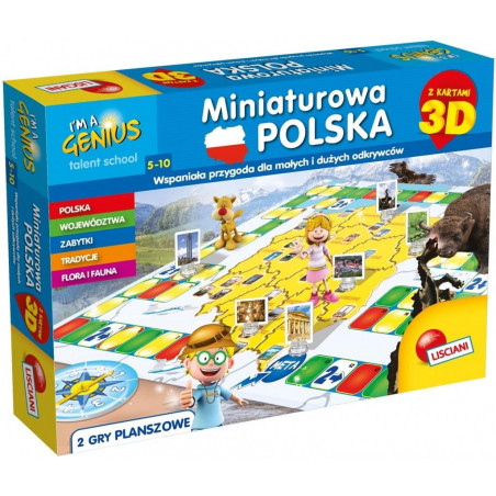 Gra Edukacyjna Mały Geniusz - Miniaturowa Polska 3D 