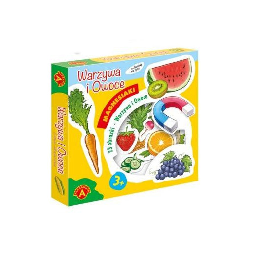 Gra Edukacyjna Magnesiaki - Warzywa i owoce ALEX 