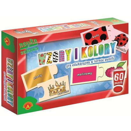 Gra Edukacyjna Puzzle - Wzory i kolory ALEX 