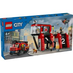 Lego CITY 60414 Remiza strażacka z wozem