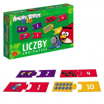 Gra Edukacyjna Angry Birds Rio. Gra puzzle - Liczby ALEX 